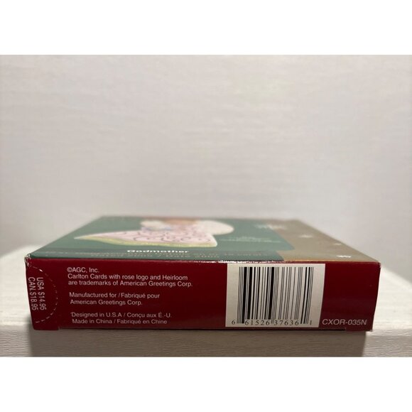 Heirloom Godmother Ornament 200518Kt Gold Accents Porcelain Angel Holding Earth - Picture 7 of 7